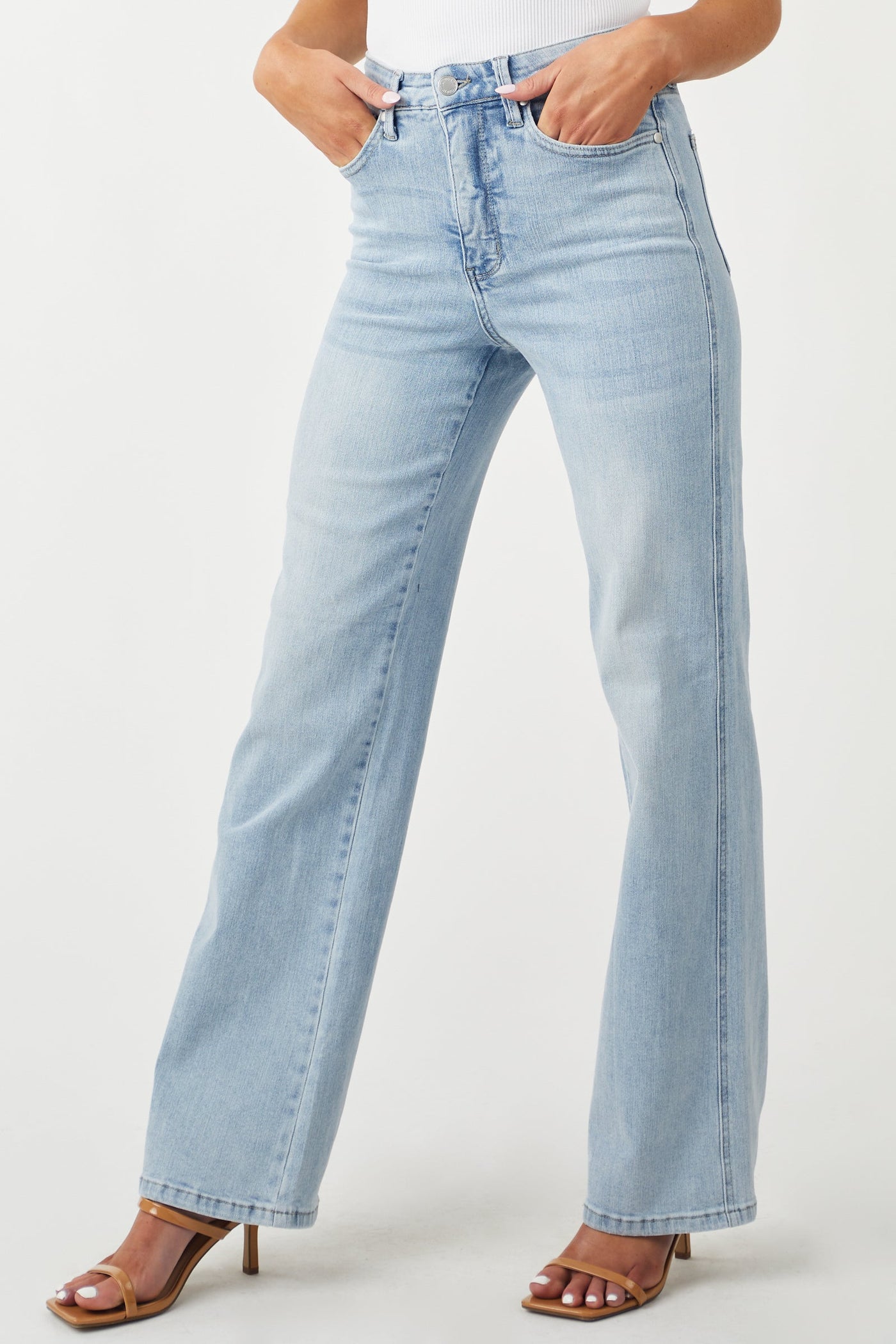 Vintage Light Wash High Rise Control Top Jeans
