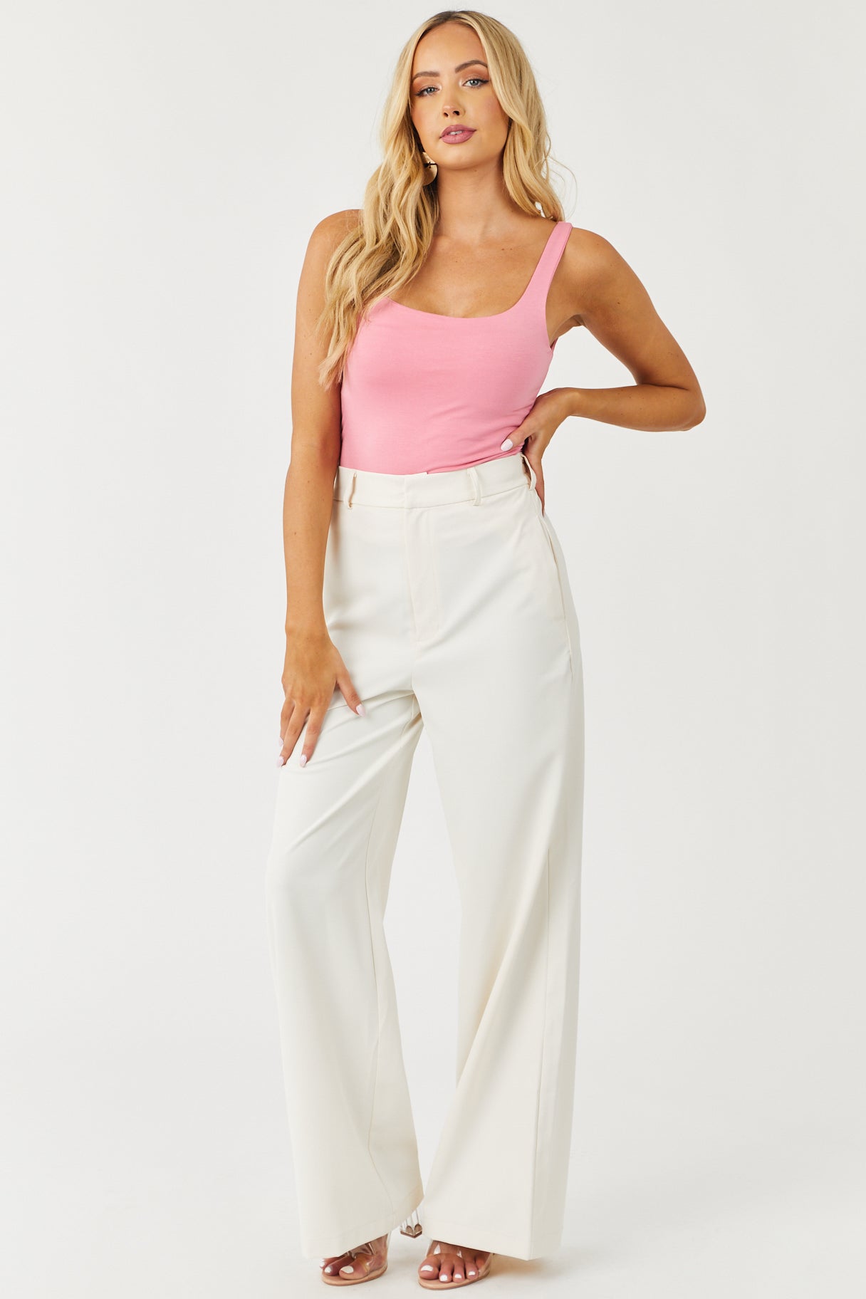 Watermelon Double Layered Square Neck Tank Top