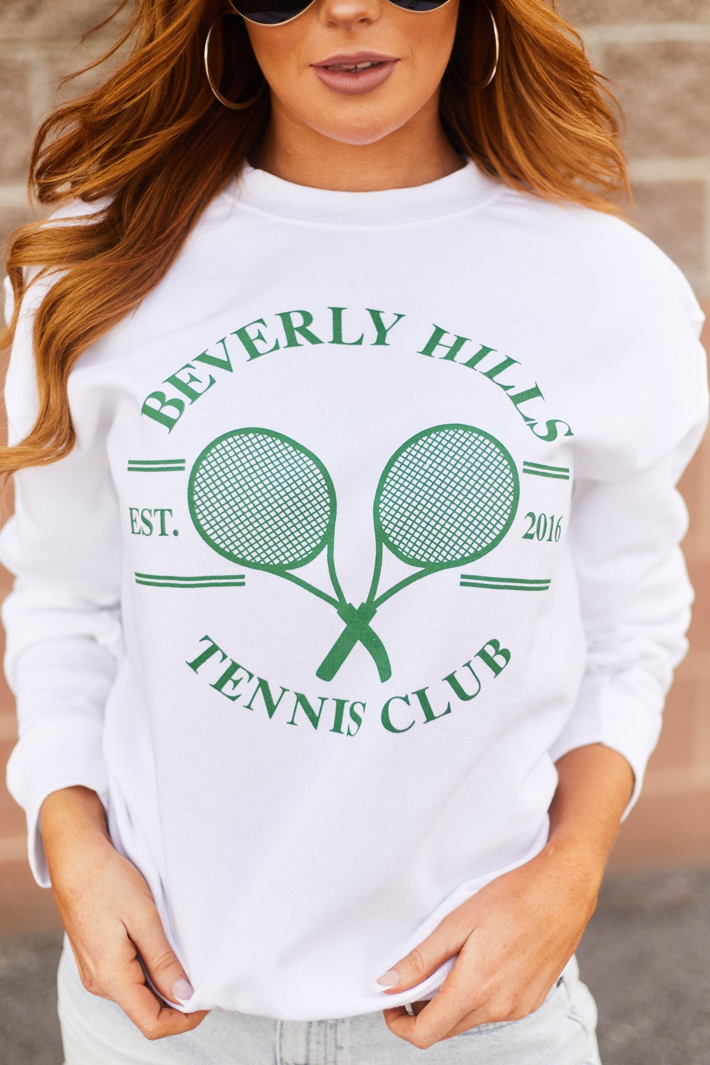White 'Beverly Hills Tennis Club' Sweatshirt
