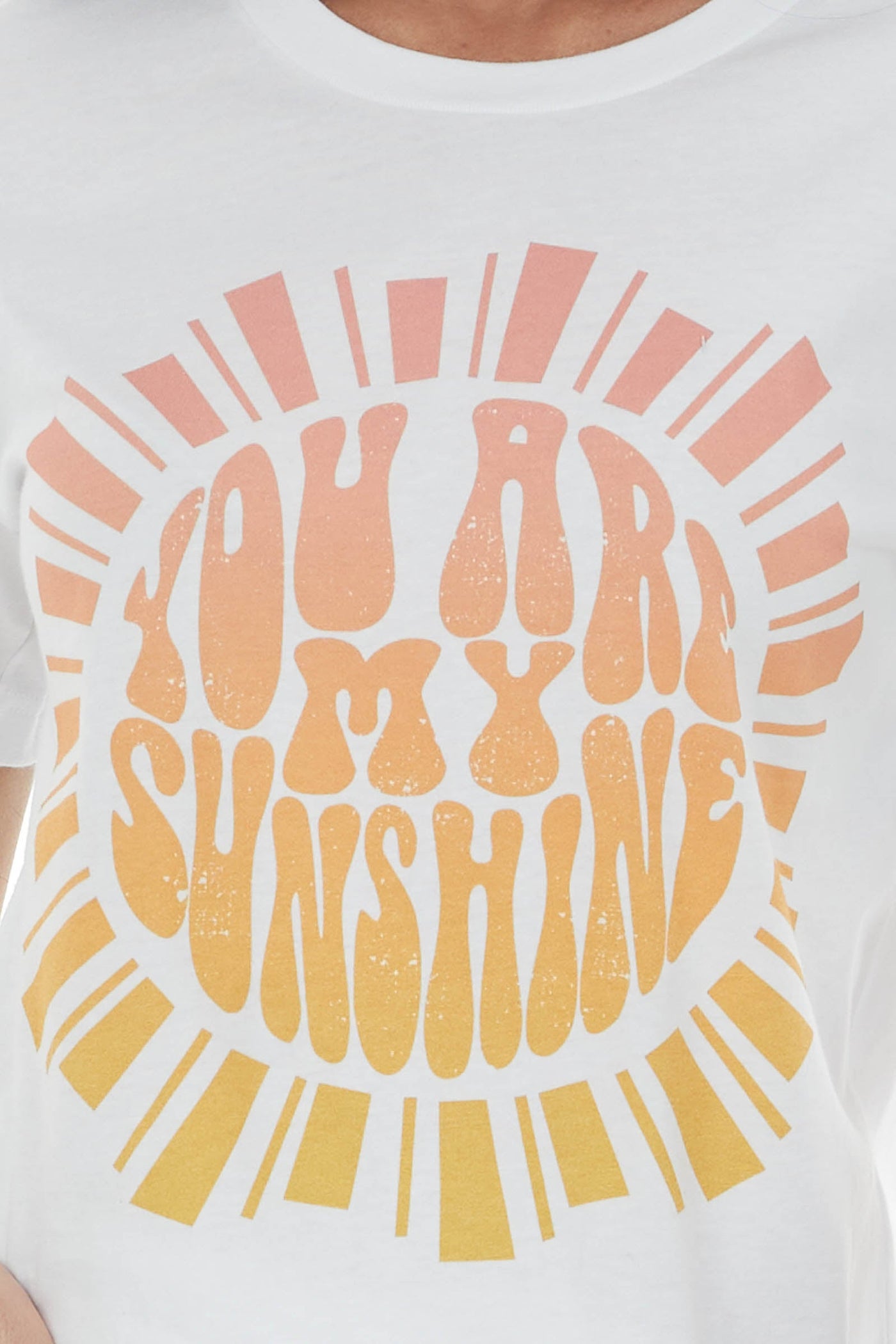 White 'You Are My Sunshine' Graphic Tee Shirt