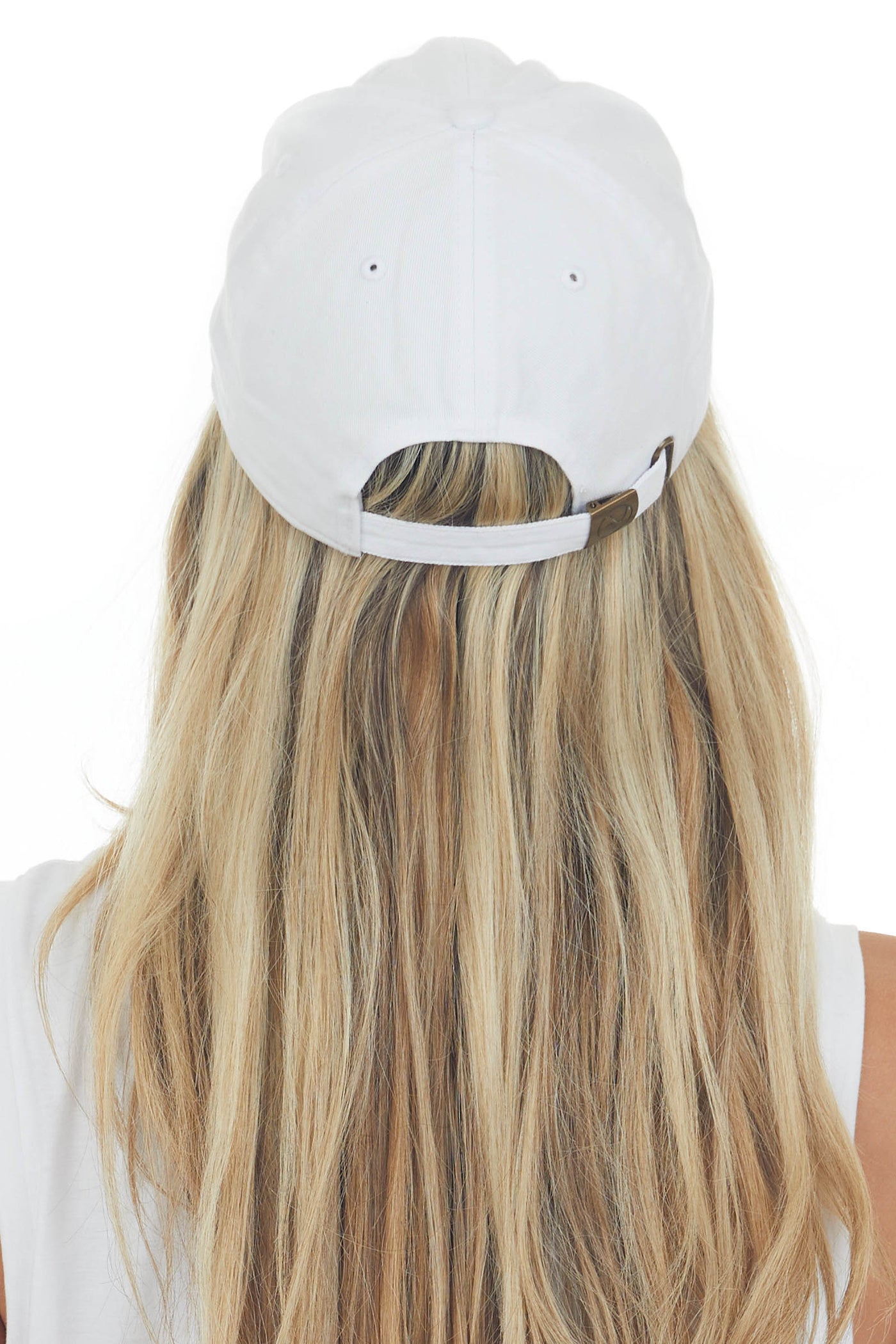White Yin Yang Embroidered Baseball Cap