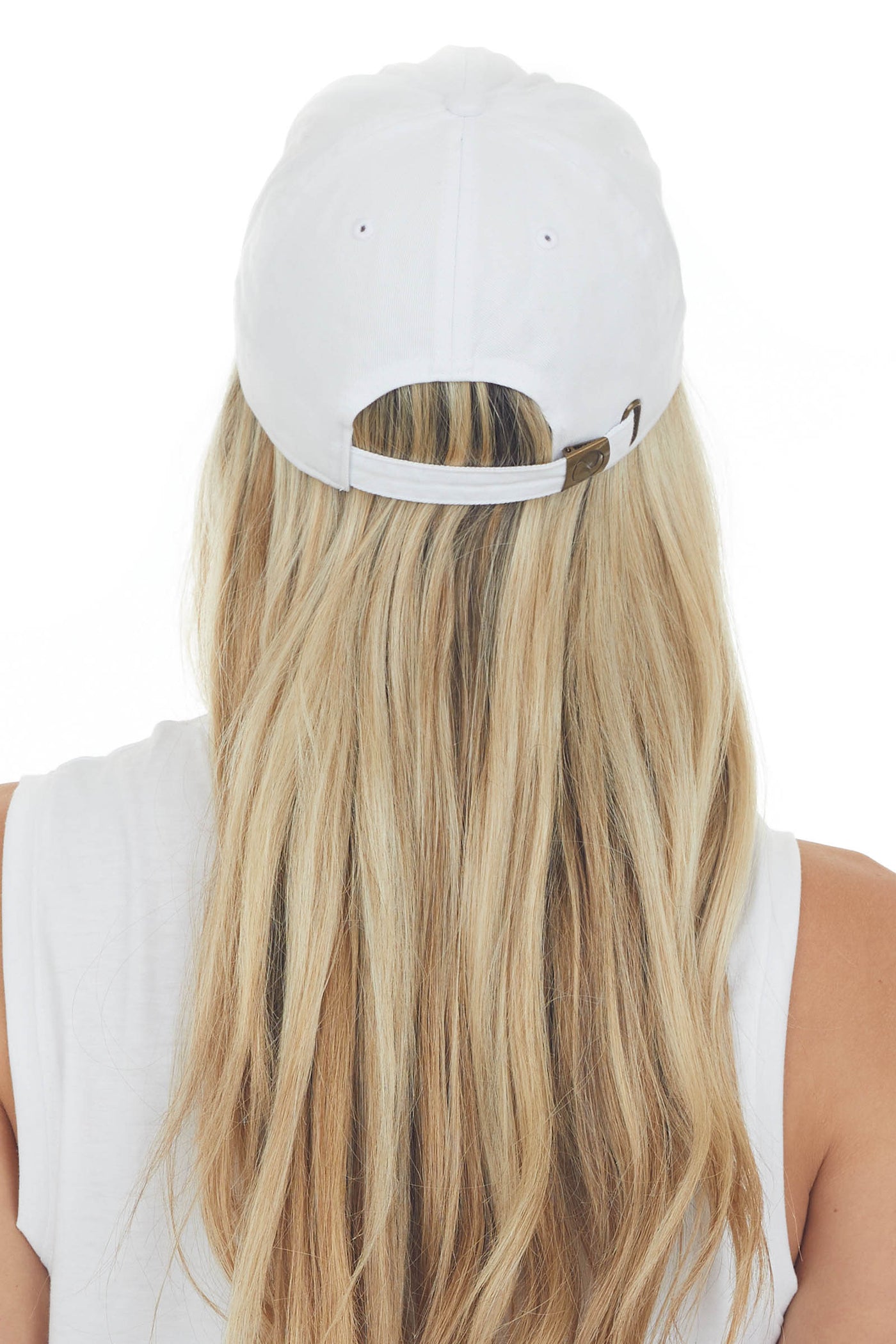 White and Gold 'Bride' Embroidered Baseball Cap