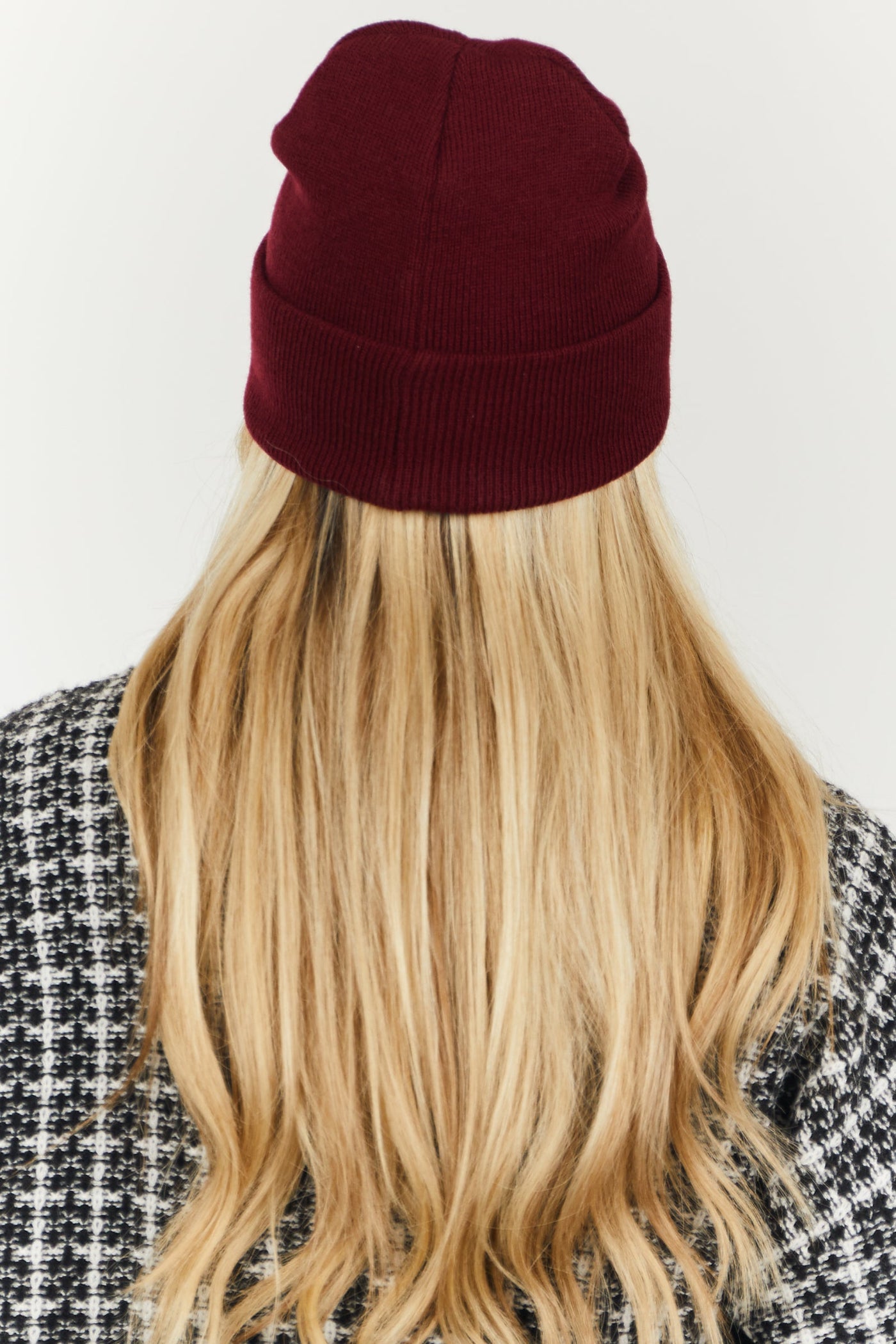 Wine Solid Comfy Knit Basic Beanie