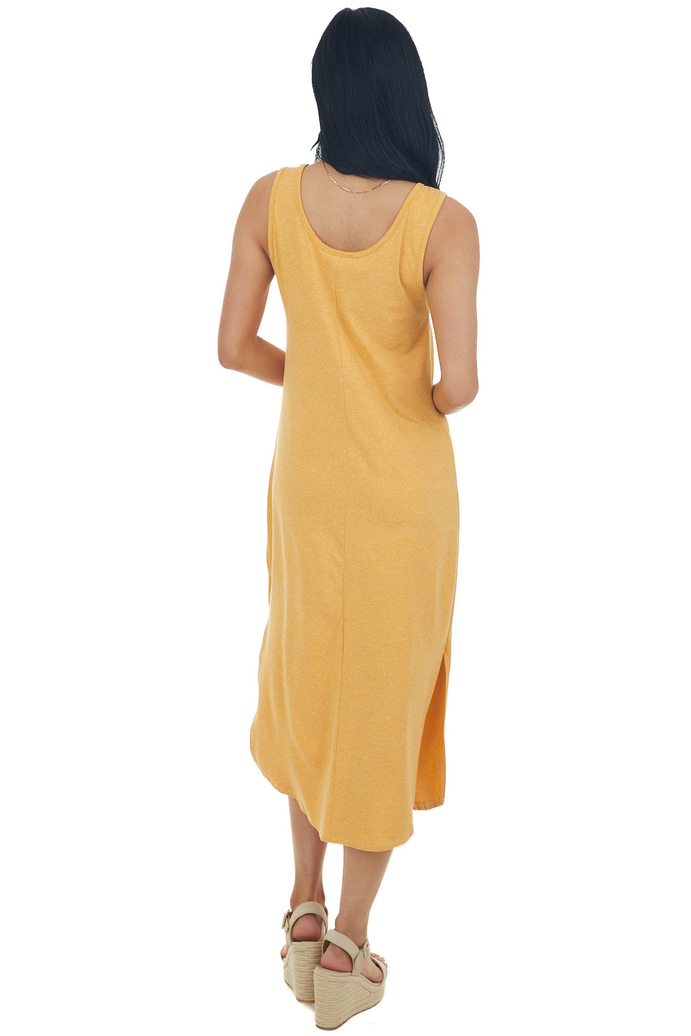 Amber Melange Soft Knit Chest Pocket Dress