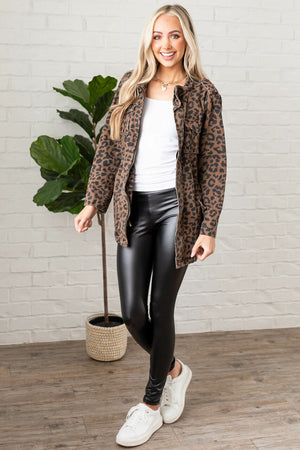 Black Faux Leather Skinny Fit High Waisted Leggings