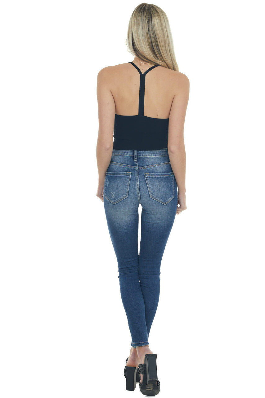Black Racerback Sleeveless Bodysuit