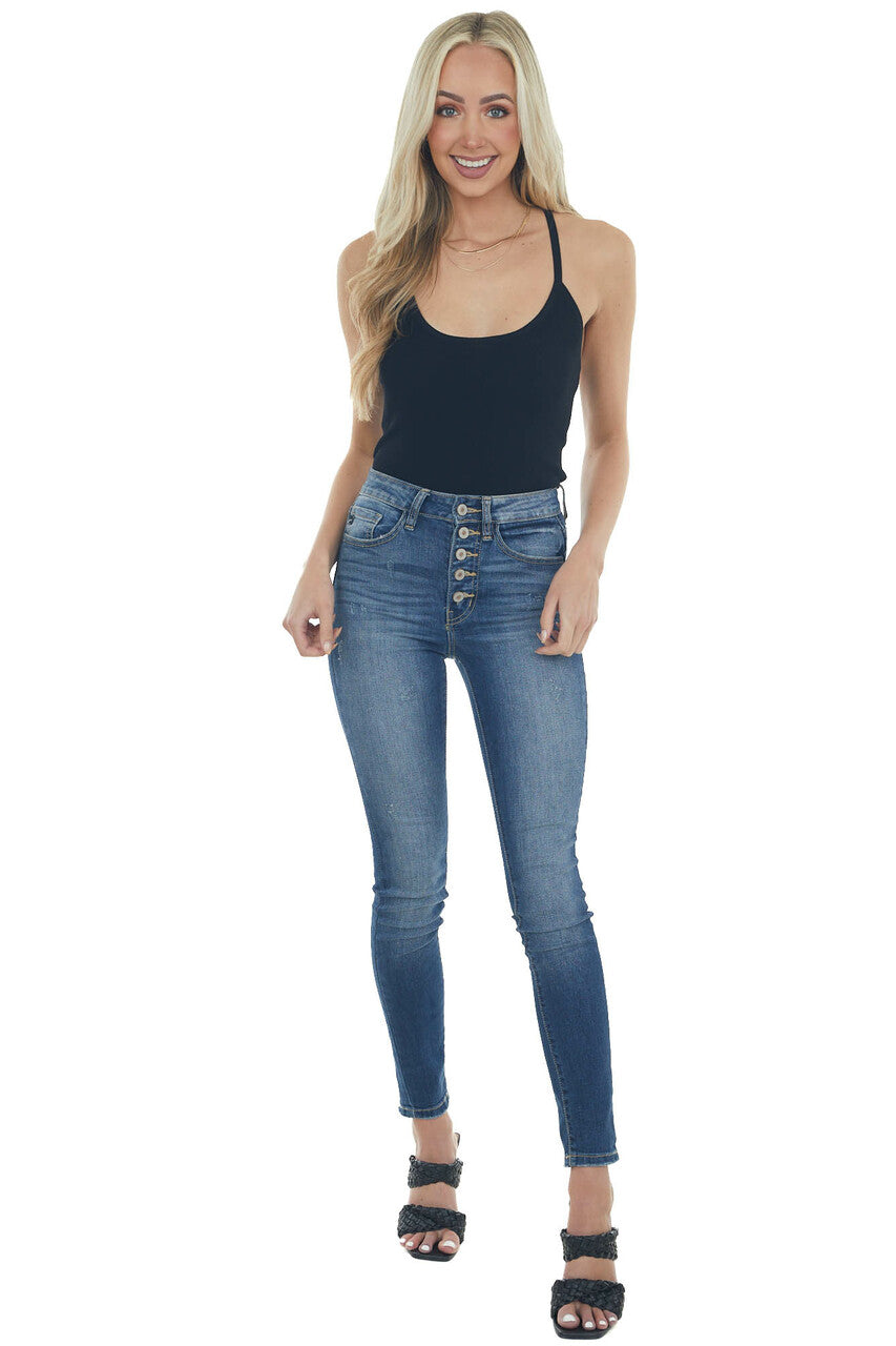 Black Racerback Sleeveless Bodysuit