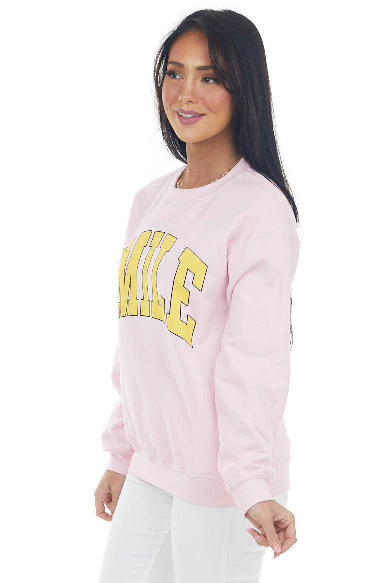 Blush and Sunshine 'Smile' Graphic Sweatshirt