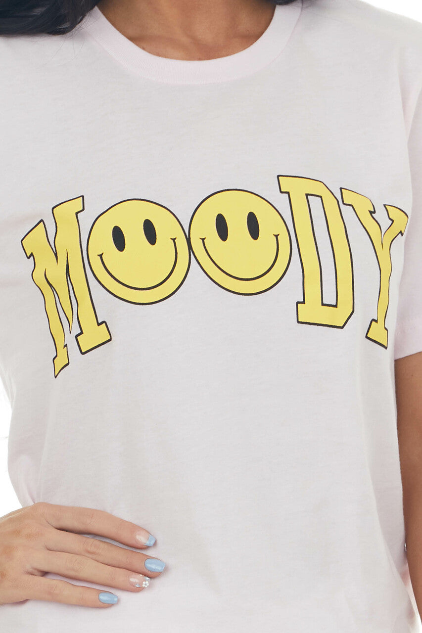 Blush 'Moody' Smiley Face Graphic Knit Tee 