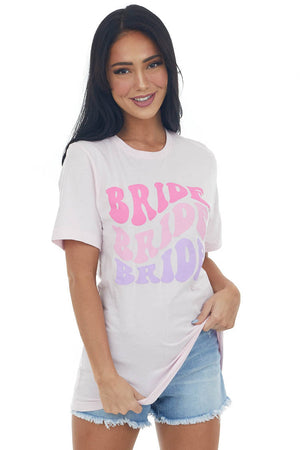 Blush Retro 'Bride' Short Sleeve Graphic Tee