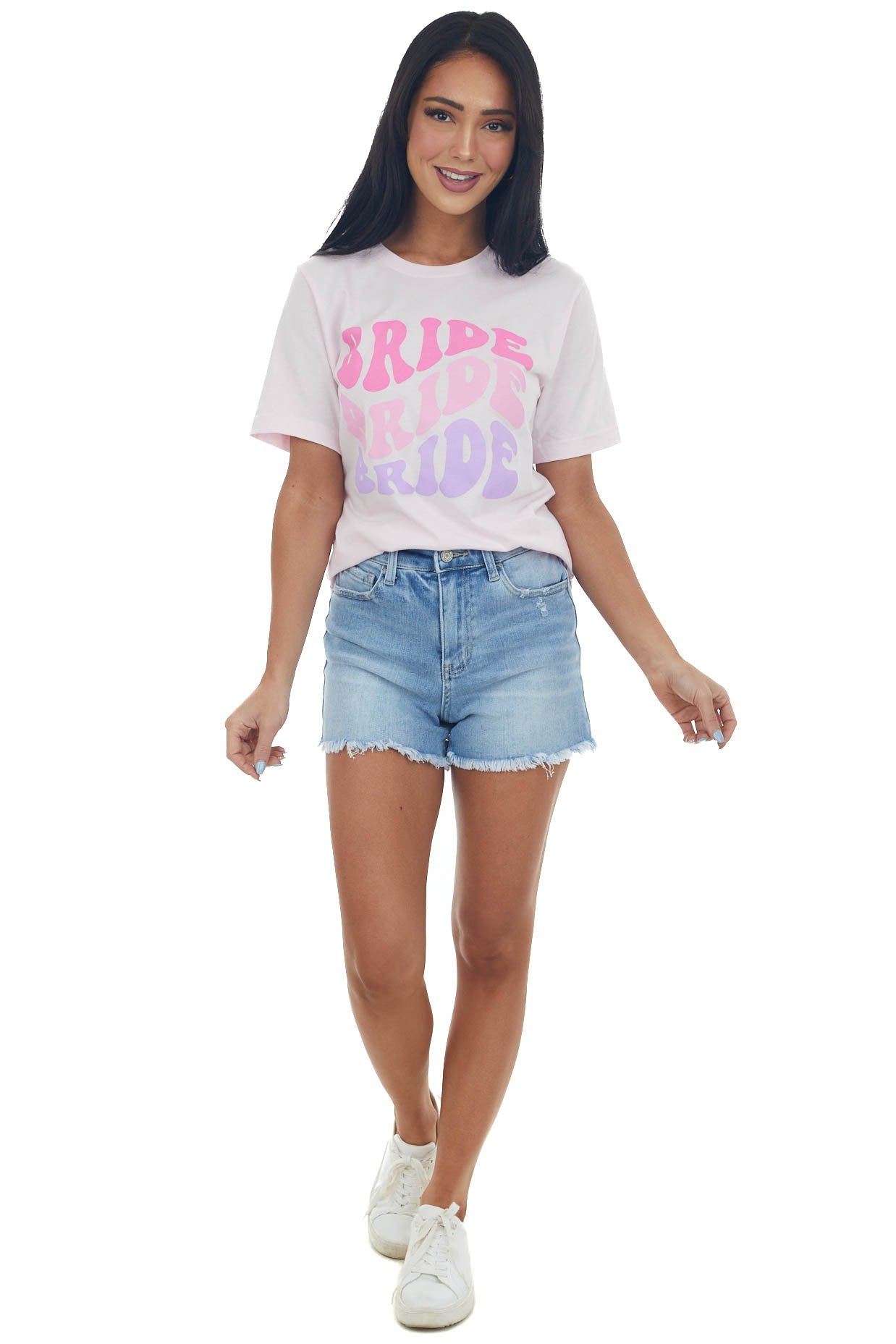 Blush Retro 'Bride' Short Sleeve Graphic Tee