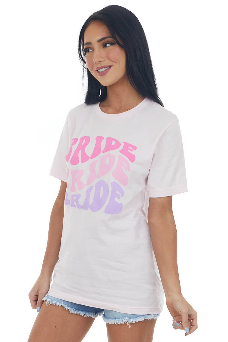 Blush Retro 'Bride' Short Sleeve Graphic Tee