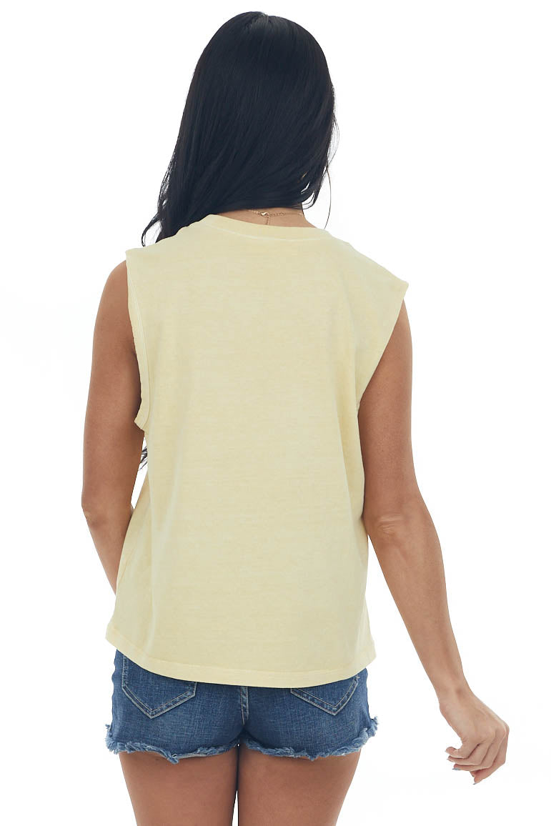 Buttercream Crew Neck Knit Muscle Tee