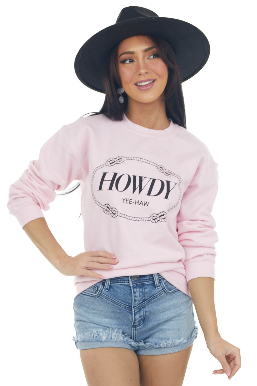 Cherry Blossom 'Howdy' Graphic Sweatshirt
