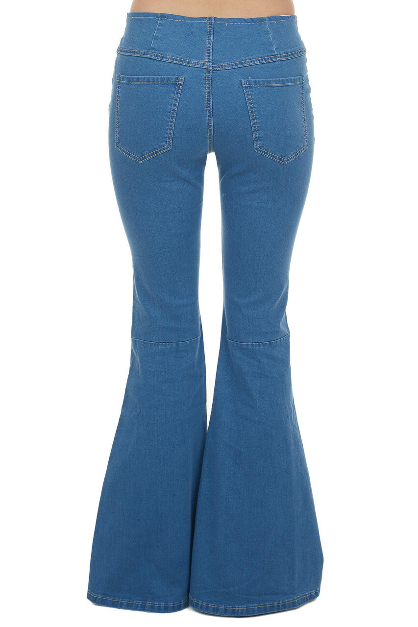 Denim High Rise Flare Jeggings