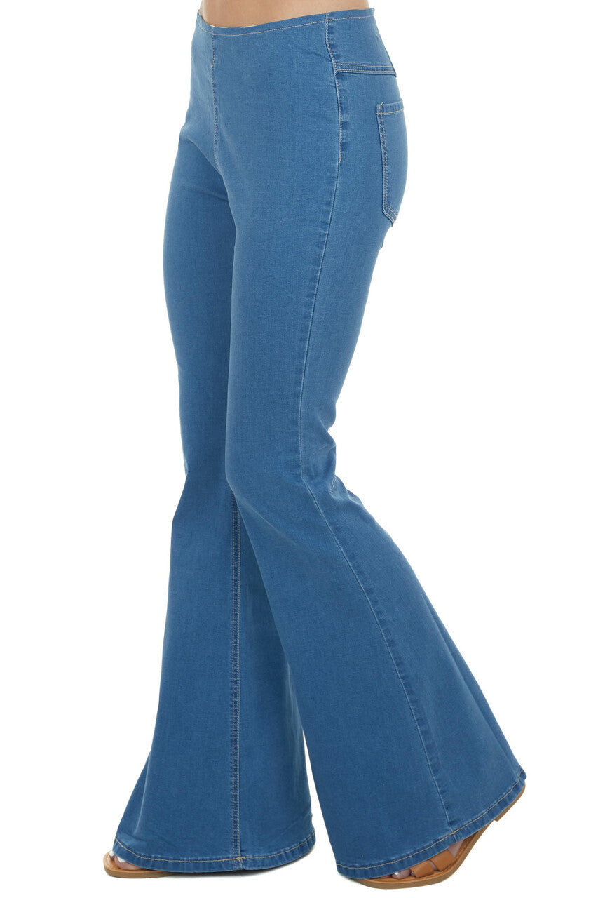 Denim High Rise Flare Jeggings