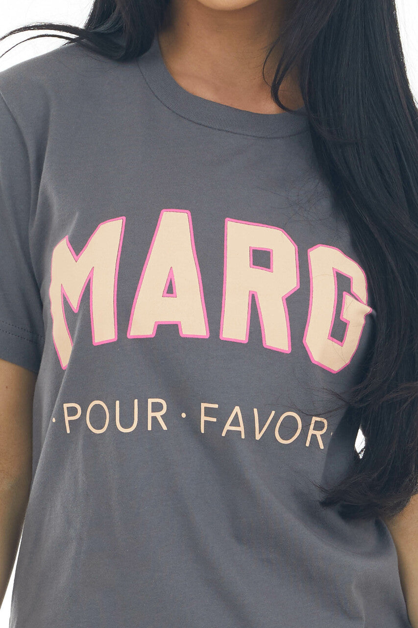 Graphite 'Marg Pour Favor' Graphic Tee