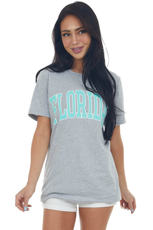 Heather Grey 'Florida' Graphic Tee Shirt