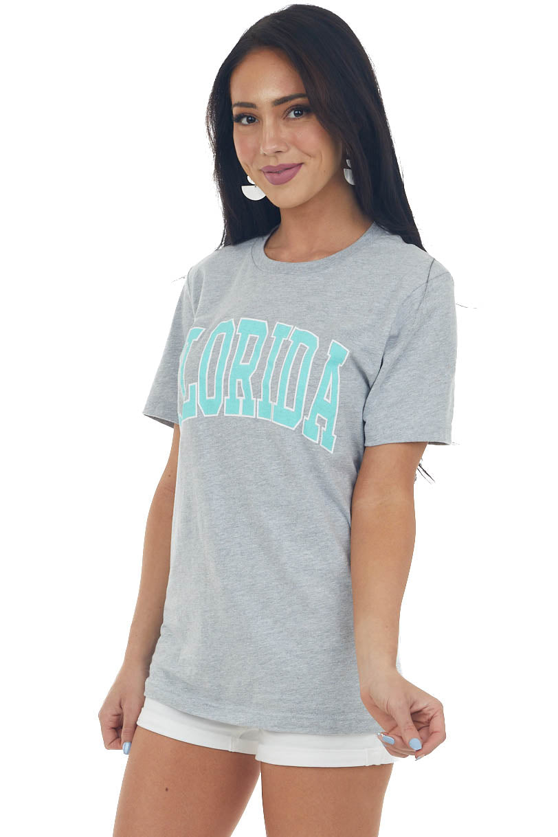 Heather Grey 'Florida' Graphic Tee Shirt