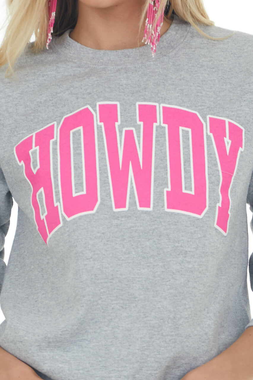 Heather Grey 'Howdy' Graphic Sweatshirt