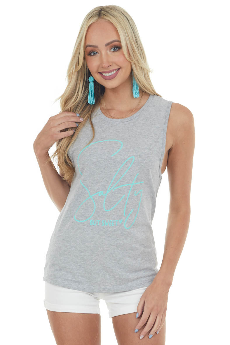 Heather Grey 'Salty But Sweet' Graphic Tank Top 