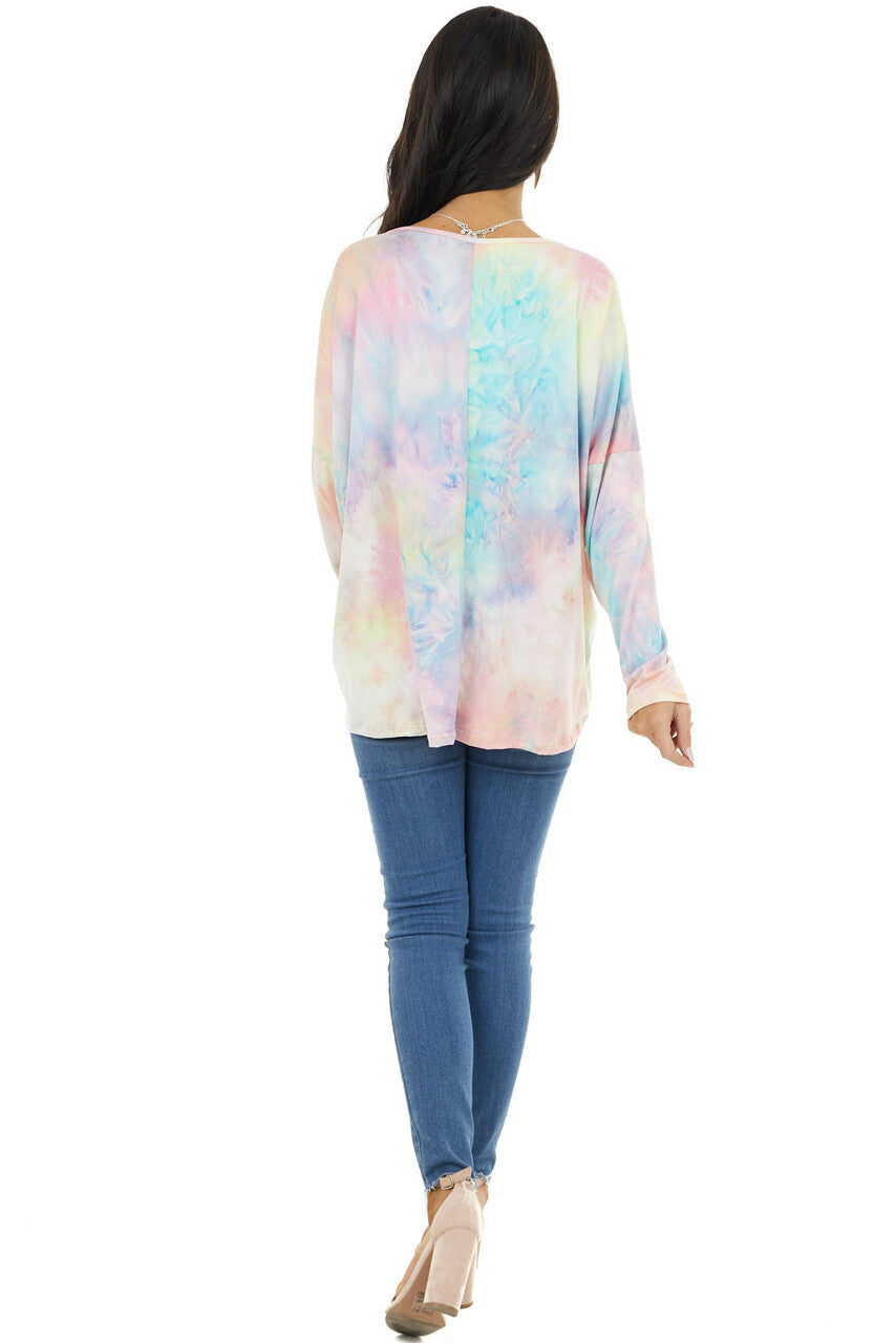 Multicolor Tie Dye 'Wild at Heart Born Free' Graphic Top 