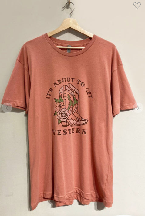 Watermelon 'Western' Oversized Graphic Tee