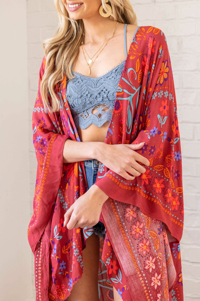 Rich Slate Double Strap Lace Smocked Bralette 