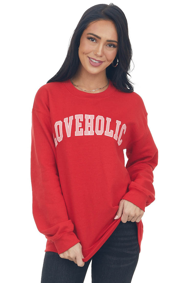 Ruby and Blush 'Loveholic' Graphic Sweatshirt