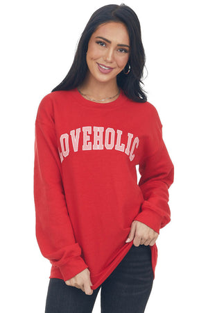 Ruby and Blush 'Loveholic' Graphic Sweatshirt