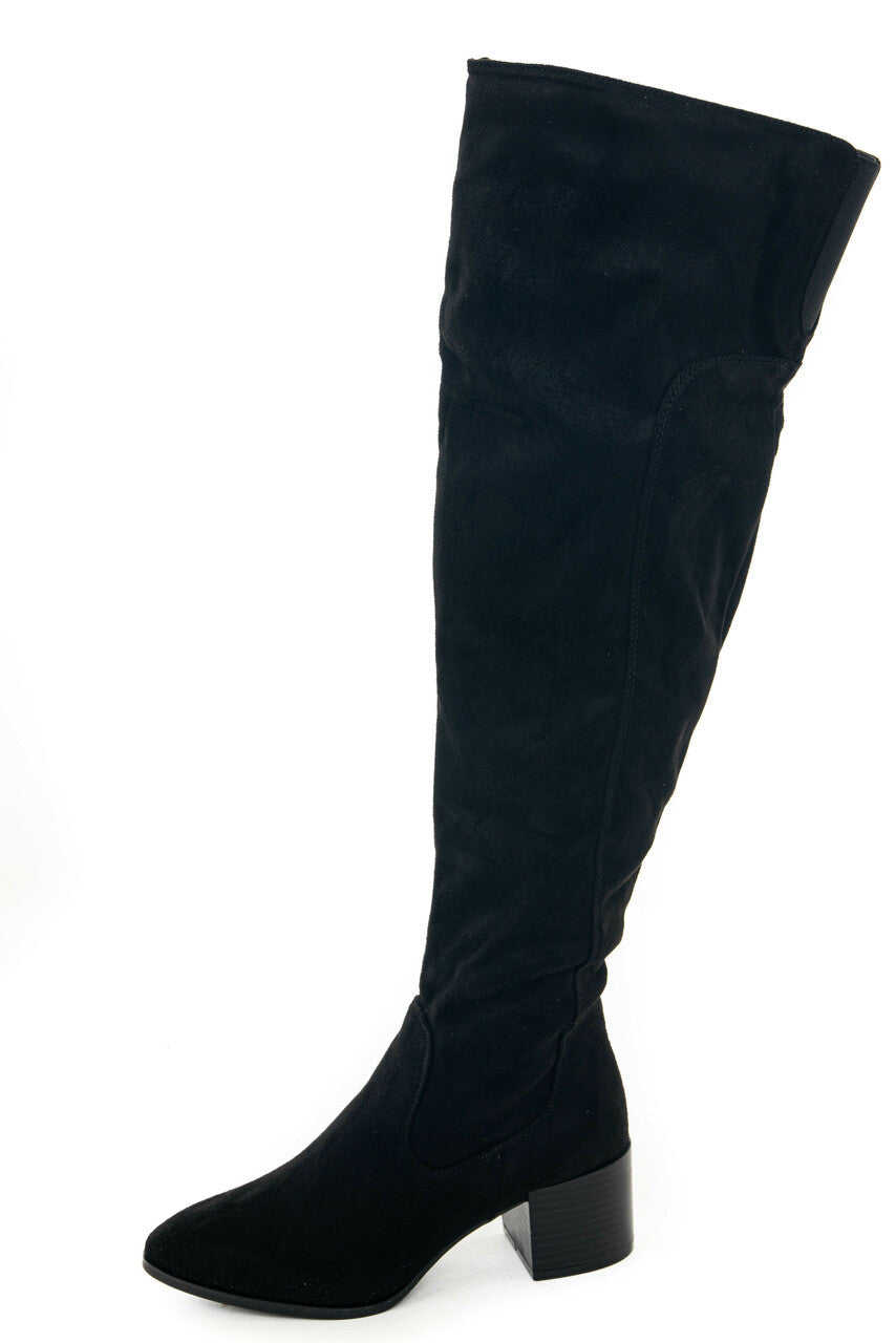 Black Knee Length Boots with Heels