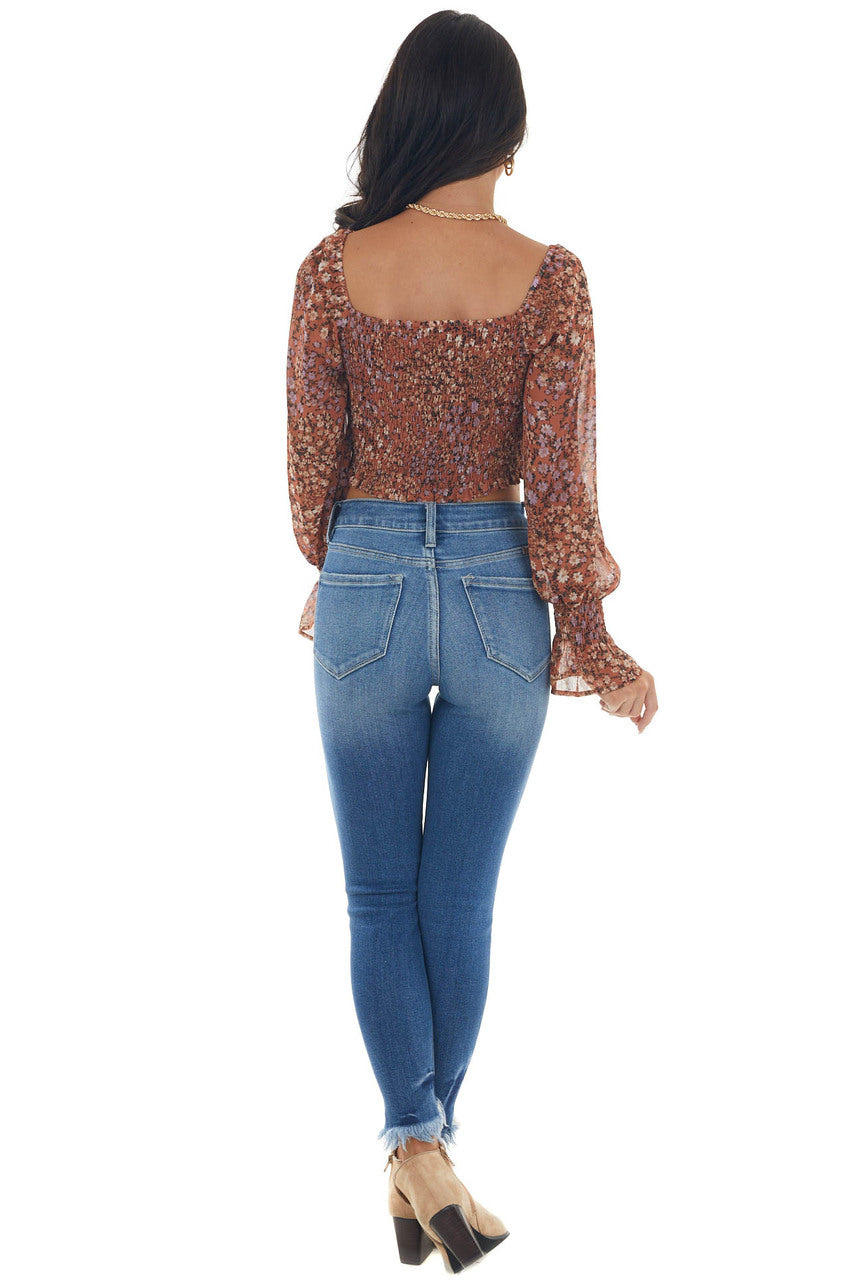 Marmalade Ditsy Floral Print Woven Crop Top