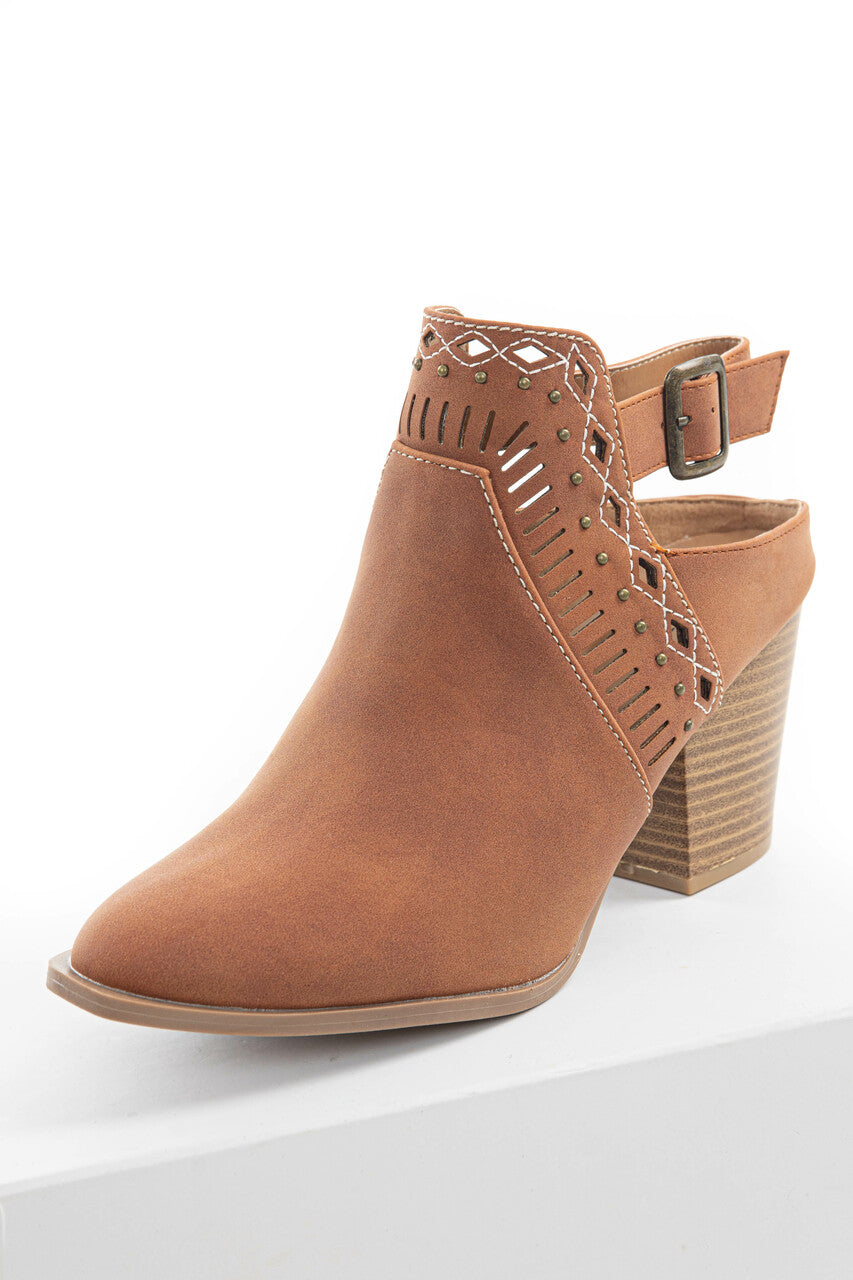 Spice Closed Toe Booties with Studs