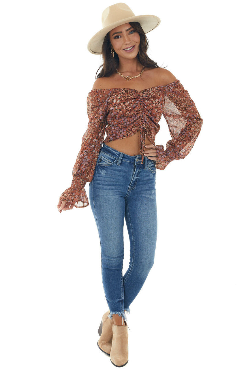 Marmalade Ditsy Floral Print Woven Crop Top