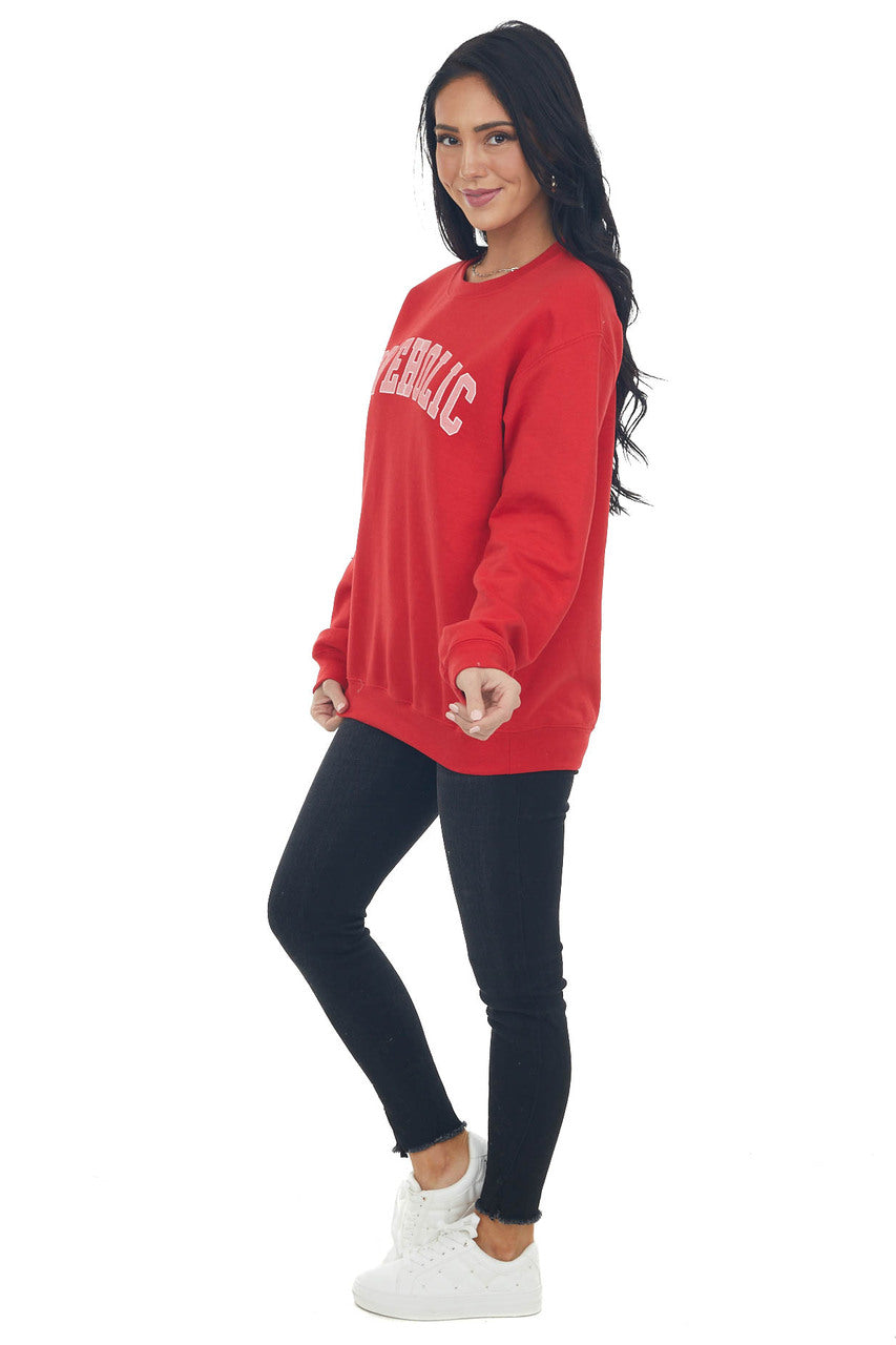 Ruby and Blush 'Loveholic' Graphic Sweatshirt