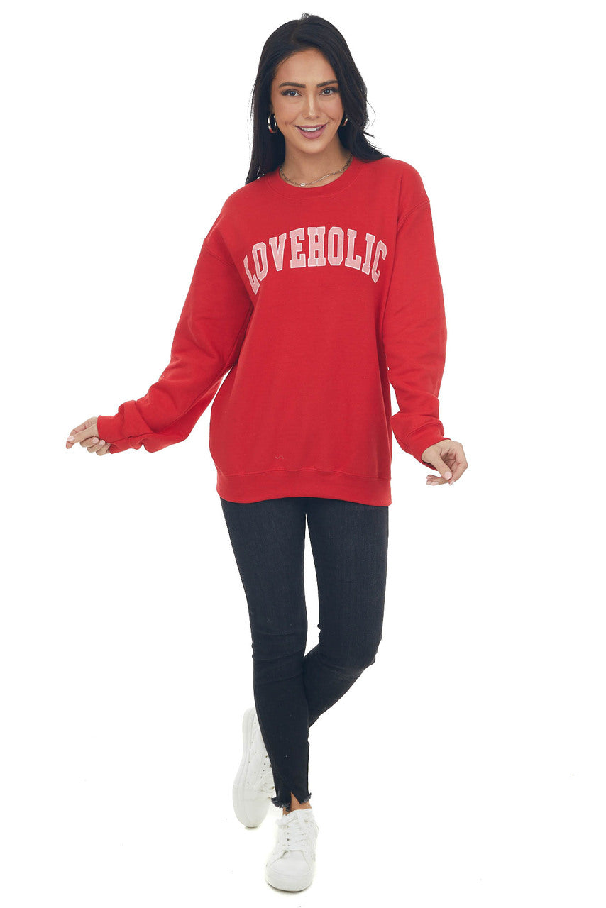 Ruby and Blush 'Loveholic' Graphic Sweatshirt
