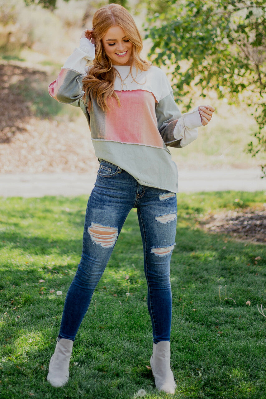 Dark Vintage Wash High Rise Distressed Skinny Jeans