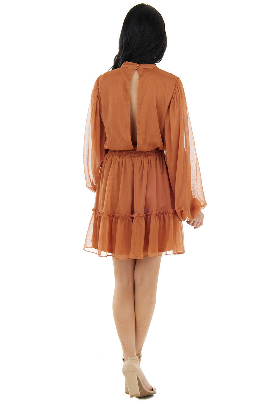 Marmalade Textured Long Sleeve Mini Dress