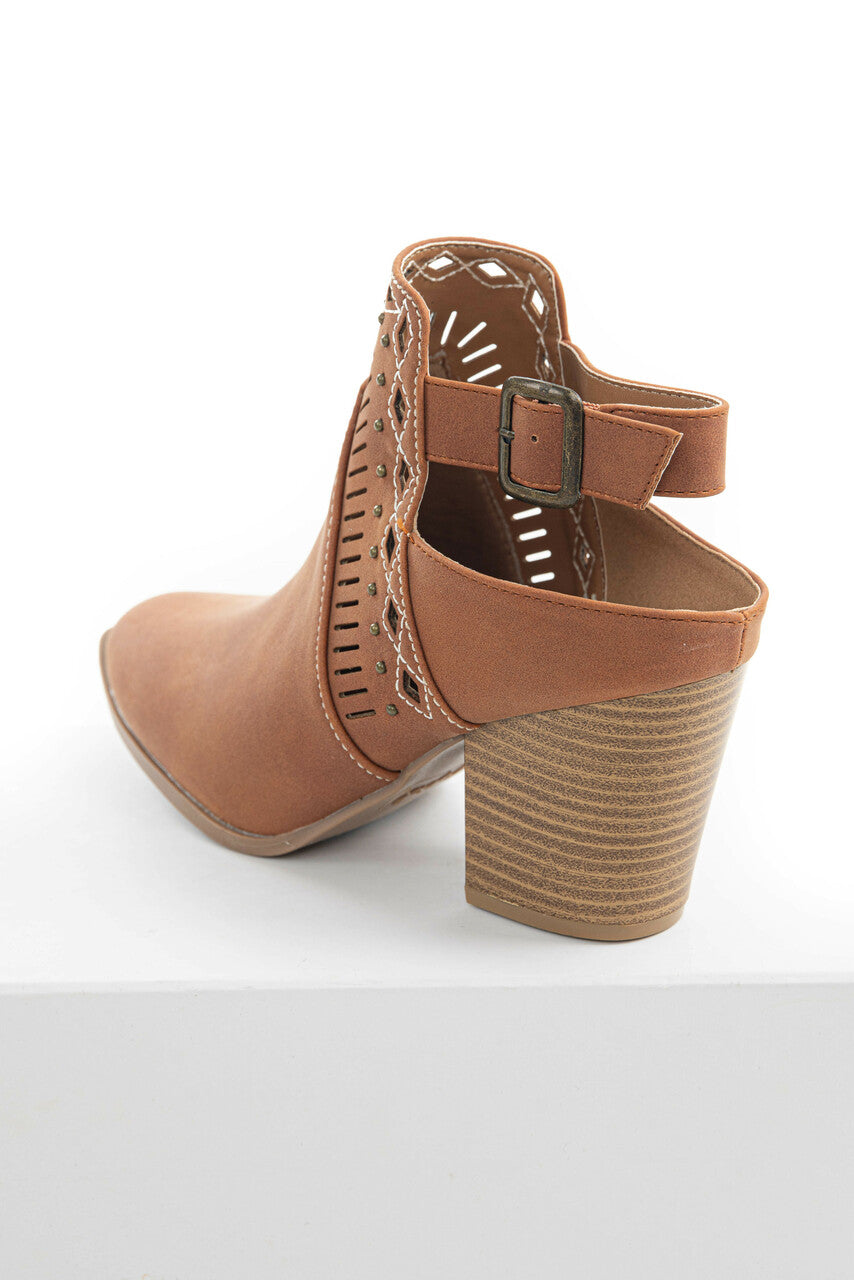 Spice Closed Toe Booties with Studs