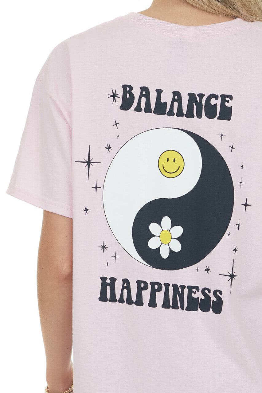 Carnation 'Balance Happiness' Graphic Tee 