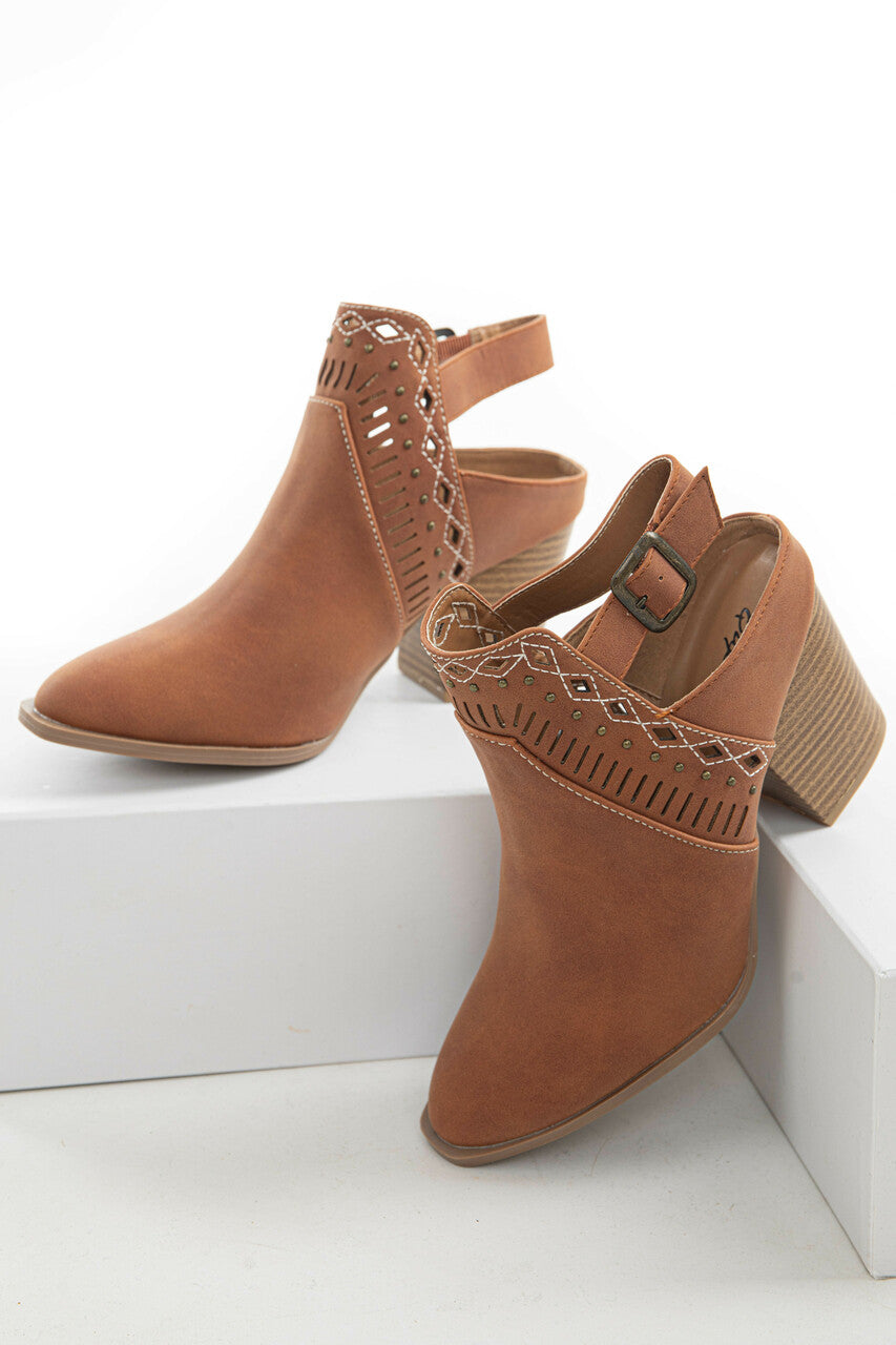 Spice Closed Toe Booties with Studs