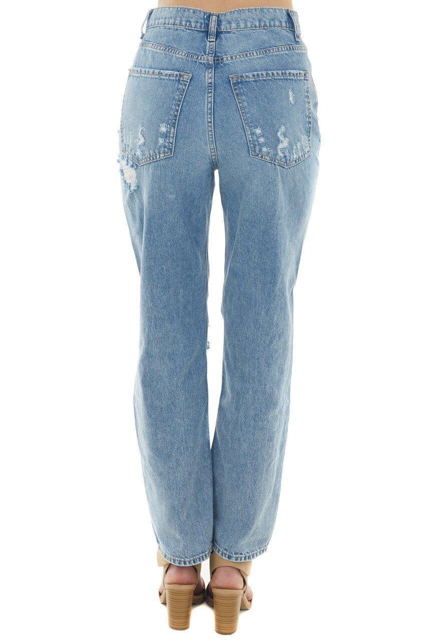 Medium High Rise Destroyed Relaxed 90s Jeans