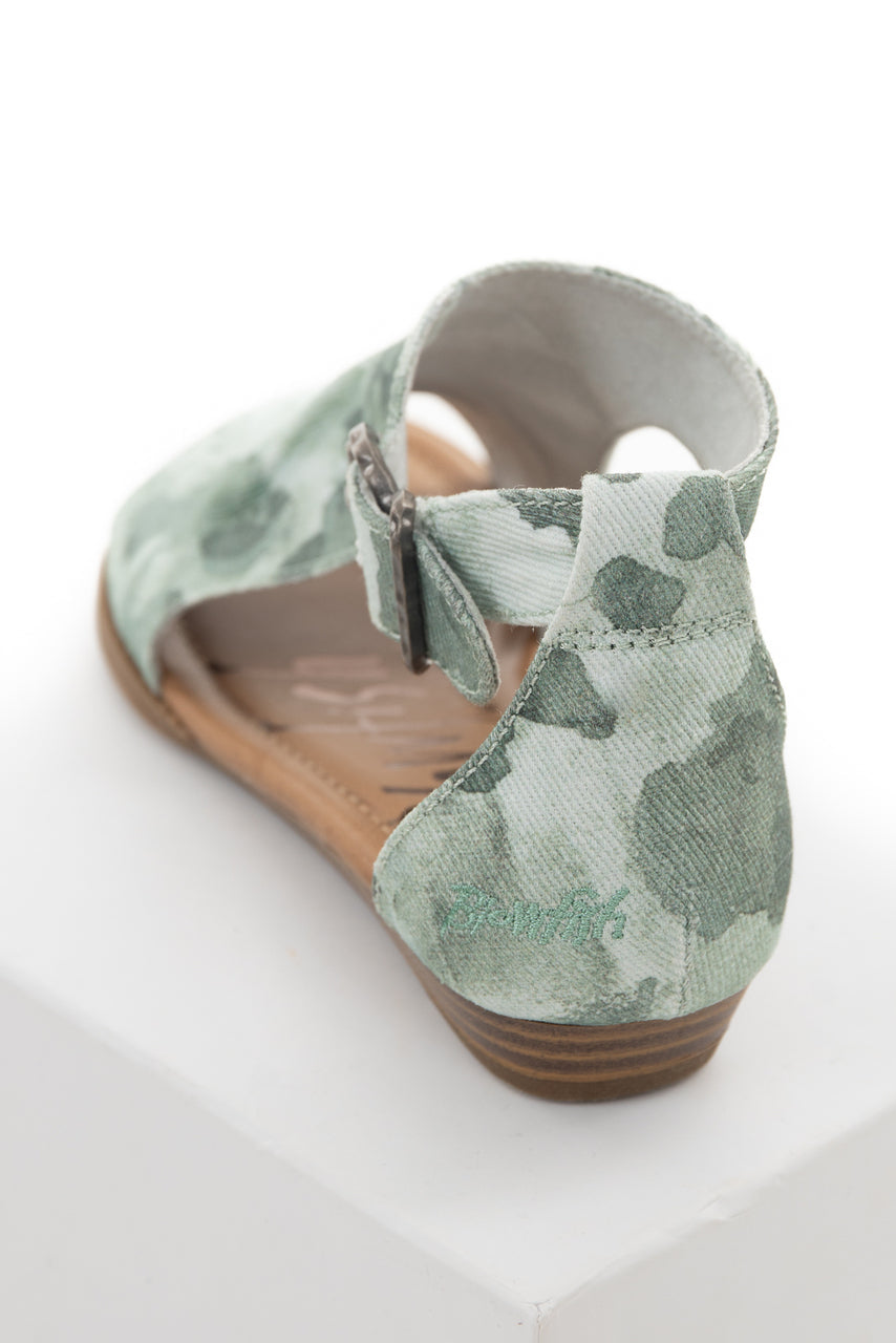 Juniper Watercolor Tie Dye Fabric Buckle Closure Sandals