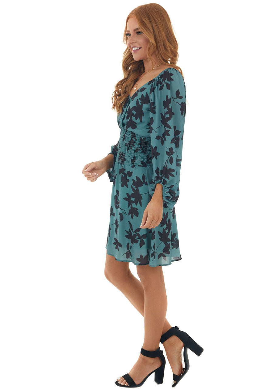 Juniper Floral Print V Neck Mini Dress