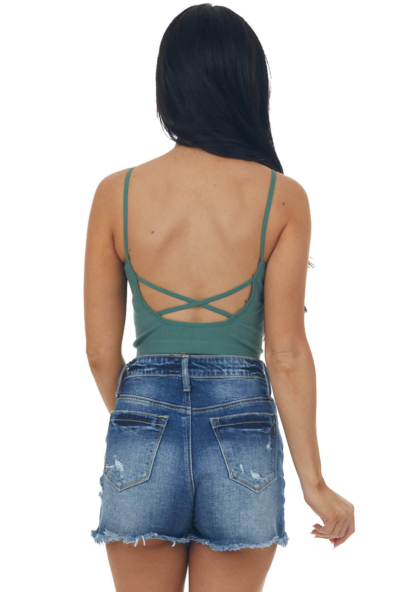 Juniper Ribbed Knit Brami with Criss Cross Back