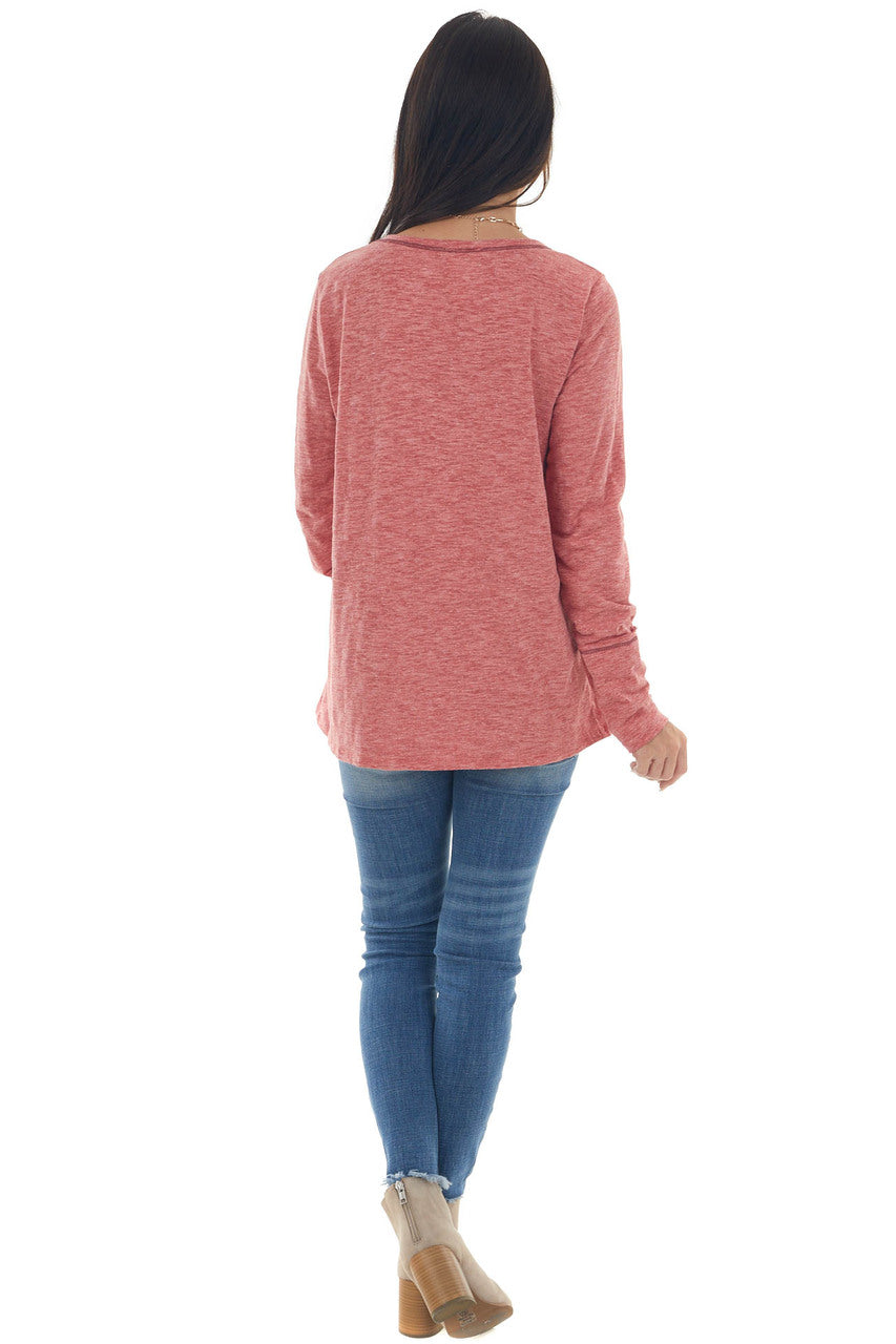Melange Ruby Long Sleeve Thumb Hole Knit Top