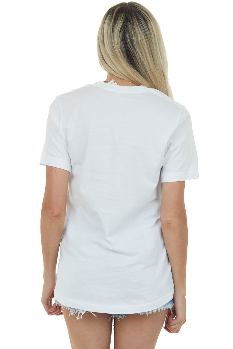 Off White 'Summer Babe' Graphic Knit Tee