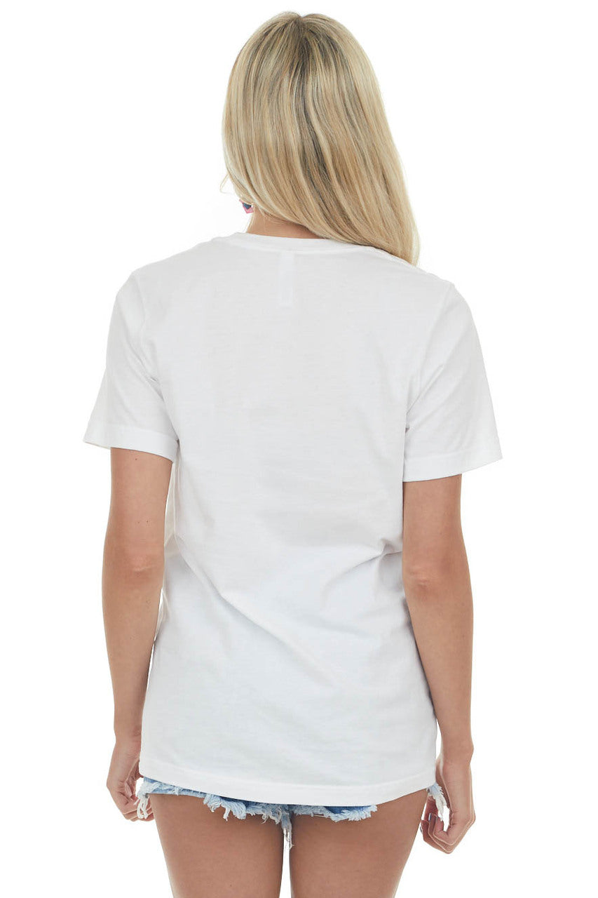 Off White Magenta 'Be Kind' Heart Graphic Tee 