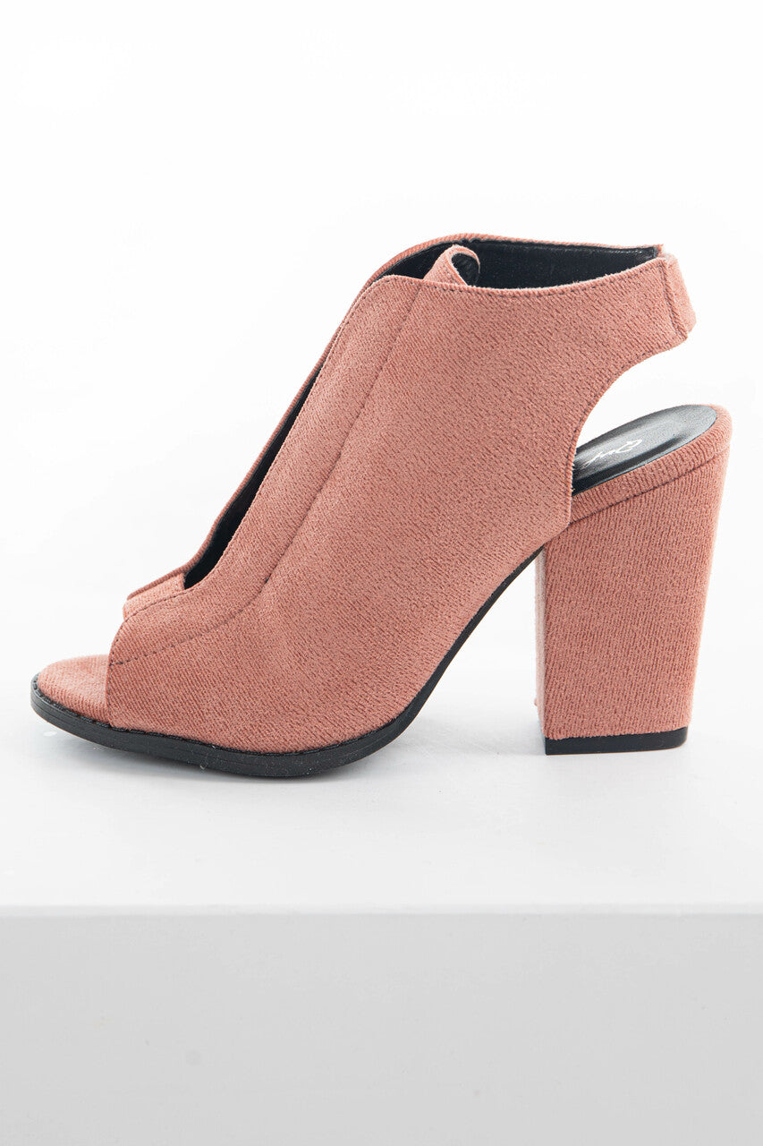 Punch Bungee Laced Peep Toe Sling Back Booties