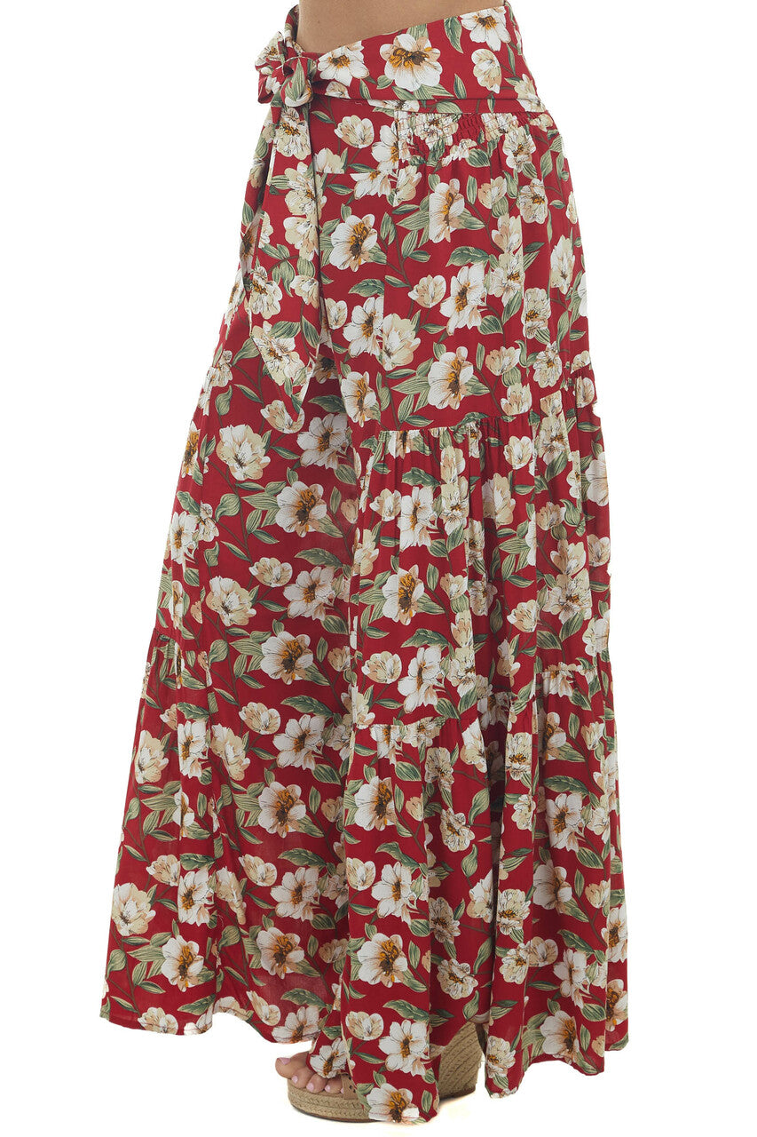 Ruby Floral Print High Waist Flowy Pants